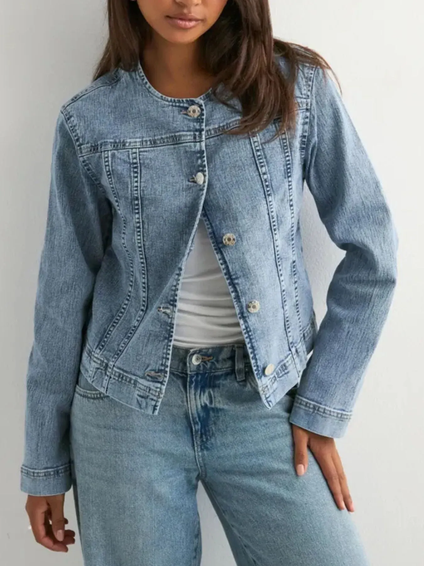 Classic Button-Down Denim Jacket