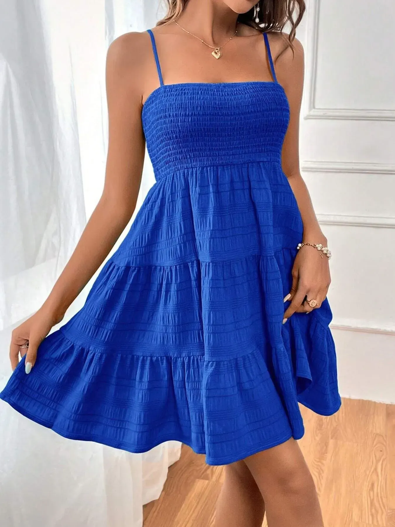 Smocked Tiered Cami Dress